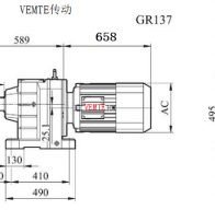 R137-Y200M4-4P-M4-0°減速機(jī)型號(hào)大全及尺寸介紹