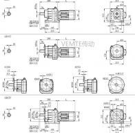 RC67 RCF67 RC67P減速機(jī)電機(jī)型號及尺寸圖