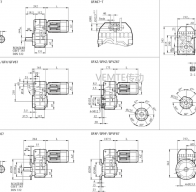 P06 PKF06 PK06 PF06減速機電機型號及尺寸圖紙